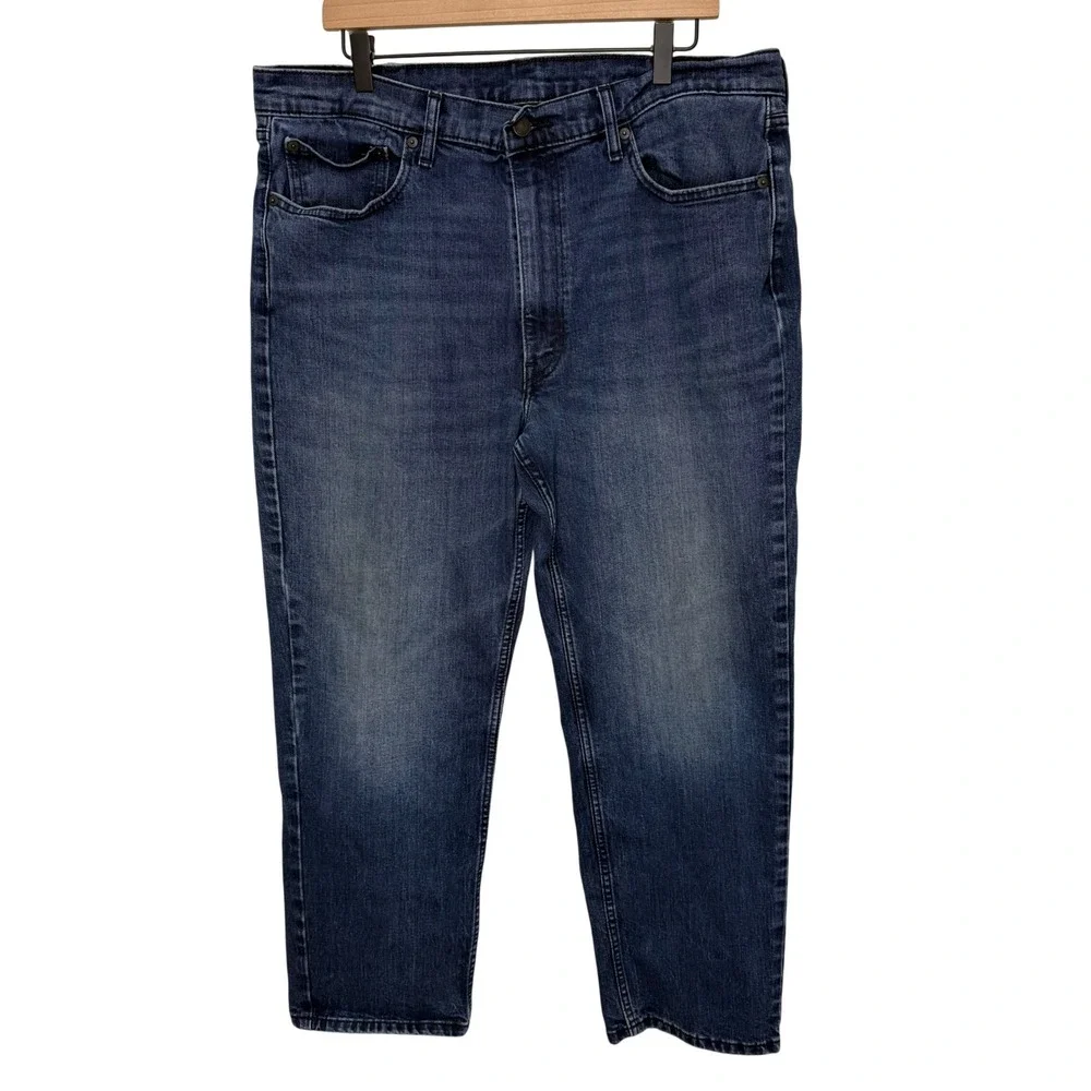 Levis 550 Relaxed Fit Tapered Leg Jeans Mens 38x29 Dark Wash Blue Denim